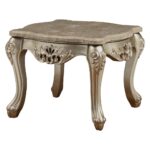 Marble Top & Champagne Finish Ranita End Table 81042 by ACME End Tables Mobilia Cleopatra 9 Marble Top & Champagne Finish Ranita End Table 81042 by ACME 9