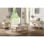 Antique White Finish Ragenardus End Table 86022 by ACME 7