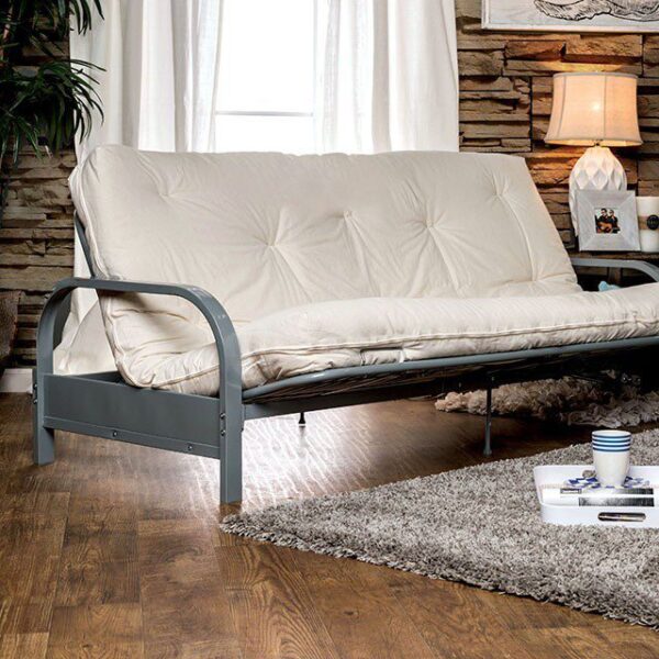 White PLOSH Futon Mattress With Inner Spring – By Furniture of America 4
