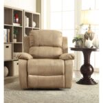 Light Brown Polished Microfiber Bina Motion Recliner 59526 by ACME 12