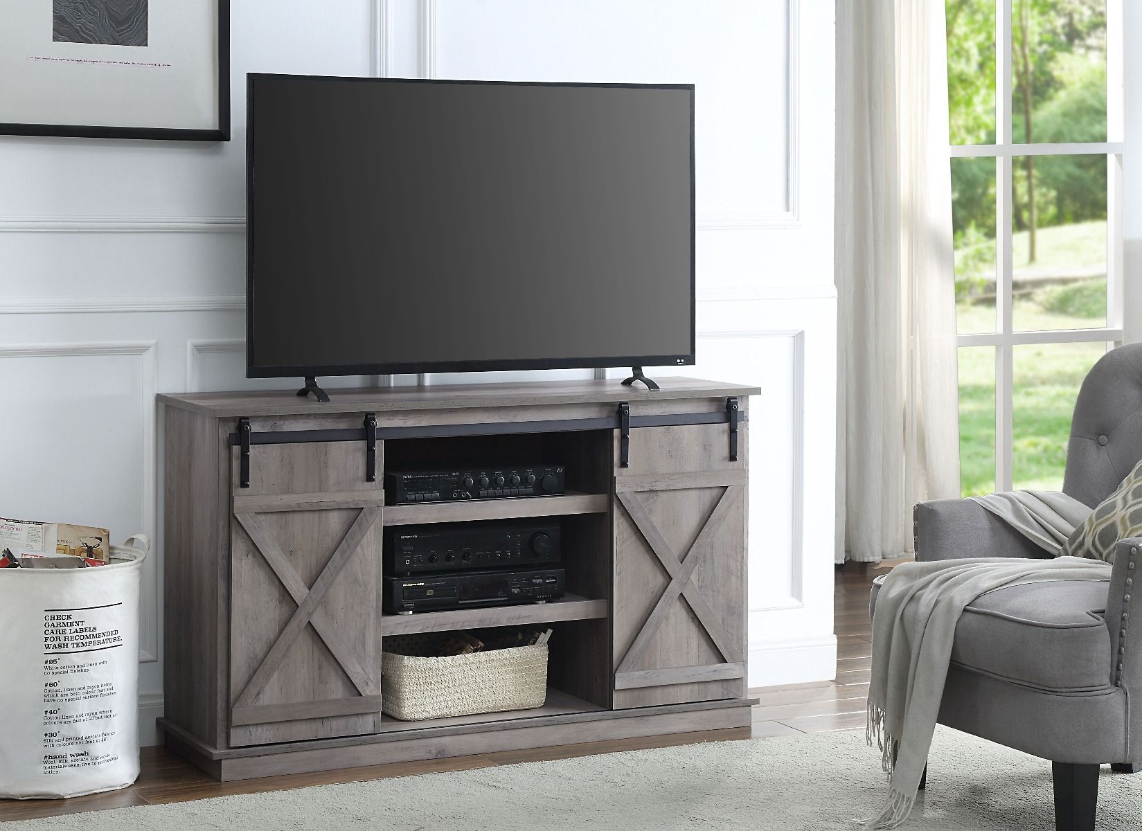 Gray Bellona TV Stand by ACME