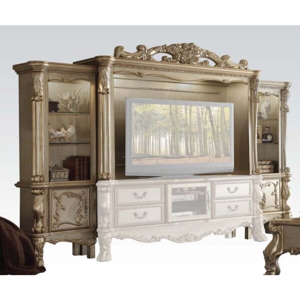Gold Patina Dresden Entertainment Center 91330 by ACME - Image 2
