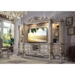 Vintage Bone White Finish Dresden Entertainment Center 91470 by ACME Luxury Living Room Furniture Mobilia Cleopatra 7 Vintage Bone White Finish Dresden Entertainment Center 91470 by ACME 7