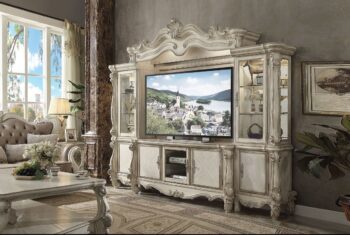 Bone White Versailles Entertainment Center 91320 by ACME