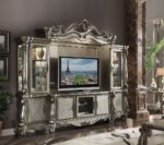 Antique Platinum Finish Versailles Entertainment Center 91820 by ACME 7
