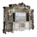 Antique Platinum Finish Versailles Entertainment Center 91820 by ACME 8
