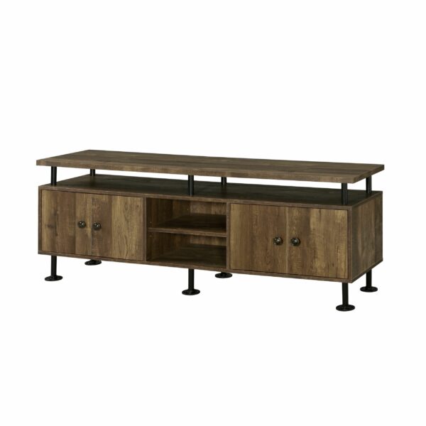 Rustic Oak Ensata II TV Stand LV00142 by ACME - Image 2
