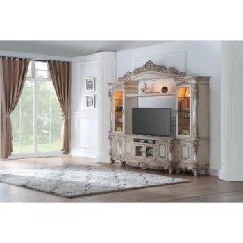 Golden Ivory Finish Gorsedd Entertainment Center 91440 by ACME