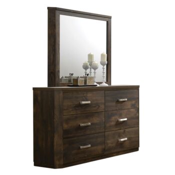 Rustic Walnut Elettra Mirror 24854 by ACME
