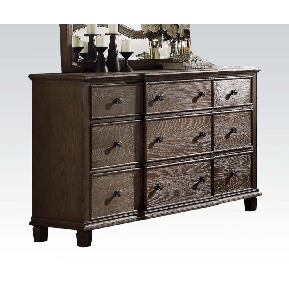 Weathered Oak Baudouin Dresser 26115 by ACME 4