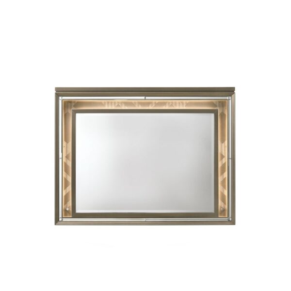 Dark Champagne Skylar Mirror W/Led 25324 by ACME - Image 2