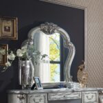 Vintage Bone White Finish Dresden Mirror 28174 by ACME 9