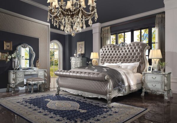 Vintage Bone White Finish Dresden Mirror 28174 by ACME - Image 3