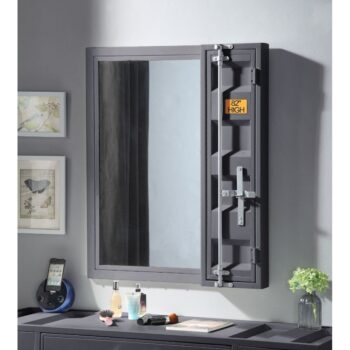 Gunmetal Cargo Vanity Mirror 35923 by ACME
