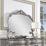 Antique Platinum Finish Ausonia Mirror BD00605 by ACME Luxury Bedroom Dressers & Mirrors Mobilia Cleopatra 9 Antique Platinum Finish Ausonia Mirror BD00605 by ACME 9