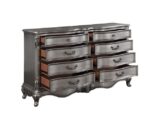 Antique Platinum Finish Ausonia Dresser BD00606 by ACME Luxury Bedroom Dressers & Mirrors Mobilia Cleopatra 13 Antique Platinum Finish Ausonia Dresser BD00606 by ACME 13
