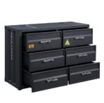 Gunmetal Cargo Dresser 37955 by ACME Luxury Bedroom Dressers & Mirrors Mobilia Cleopatra 13 Gunmetal Cargo Dresser 37955 by ACME 13