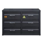 Gunmetal Cargo Dresser 37955 by ACME Luxury Bedroom Dressers & Mirrors Mobilia Cleopatra 14 Gunmetal Cargo Dresser 37955 by ACME 14