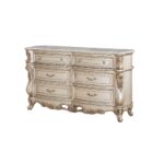 Golden Ivory Finish Gorsedd Dresser W/Marble Top 27445 by ACME Luxury Bedroom Dressers & Mirrors Mobilia Cleopatra 15 Golden Ivory Finish Gorsedd Dresser W/Marble Top 27445 by ACME 15