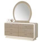 Gloss Allendale Oval Mirror By ACME Luxury Bedroom Dressers & Mirrors Mobilia Cleopatra 8 Gloss Allendale Oval Mirror By ACME 8