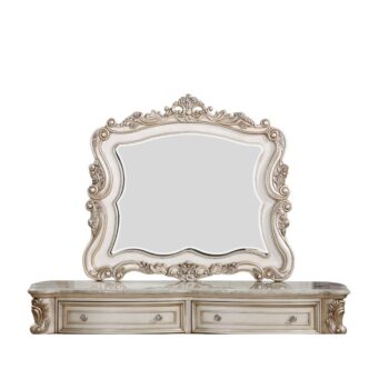 Golden Ivory Finish Gorsedd Mirror 27444 by ACME