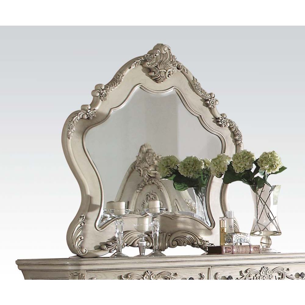 Antique White Finish Ragenardus Mirror 27014 by ACME