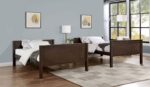 Walnut STAMOS FULL/FULL BUNK BED CM-BK658WN-FF BY Furniture of America. 13