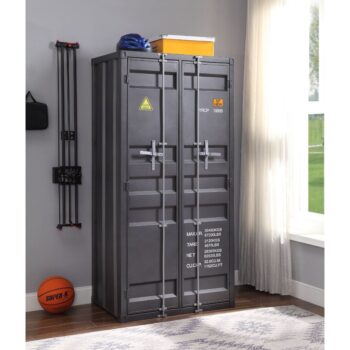 Gunmetal Cargo Wardrobe 37899 by ACME
