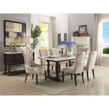 White Marble Top Gerardo Dining Table 60820 by ACME