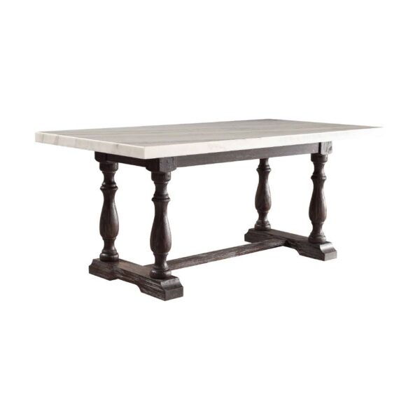White Marble Top Gerardo Dining Table 60820 by ACME - Image 2