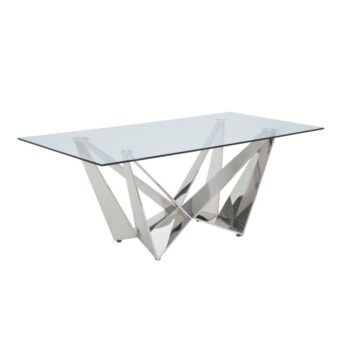 Stainless Steel Dekel Dining Table 70140 by ACME