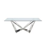 Stainless Steel Dekel Dining Table 70140 by ACME Luxury Dining Tables Mobilia Cleopatra 14 Stainless Steel Dekel Dining Table 70140 by ACME 14