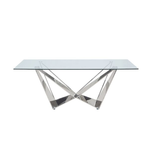 Stainless Steel Dekel Dining Table 70140 by ACME - Image 2