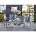 Stainless Steel Dekel Dining Table 70140 by ACME Luxury Dining Tables Mobilia Cleopatra 17 Stainless Steel Dekel Dining Table 70140 by ACME 17