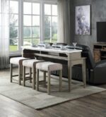 Wandella 4PC Pack Counter Height Table Set with USB DN00089 by ACME Counter Mobilia Cleopatra 17 Wandella 4PC Pack Counter Height Table Set with USB DN00089 by ACME 17