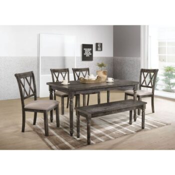 Weathered Gray Claudia II Dining Table 71880 by ACME