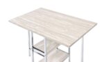 Antique White & Chrome Finish Raine Counter Height Table 74005 by ACME Counter Mobilia Cleopatra 13 Antique White & Chrome Finish Raine Counter Height Table 74005 by ACME 13