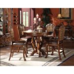 Cherry Oak Dresden Counter Height Table 12160 by ACME Dining Room Furniture Mobilia Cleopatra 7 Cherry Oak Dresden Counter Height Table 12160 by ACME 7