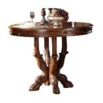 Cherry Oak Dresden Counter Height Table 12160 by ACME Dining Room Furniture Mobilia Cleopatra 8 Cherry Oak Dresden Counter Height Table 12160 by ACME 8