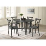 Rustic Gray Kendric Dining Table 71895 by ACME Luxury Dining Tables Mobilia Cleopatra 11 Rustic Gray Kendric Dining Table 71895 by ACME 11