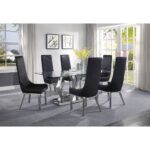 Stainless Steel Gianna Dining Table 72470 by ACME Luxury Dining Tables Mobilia Cleopatra 16 Stainless Steel Gianna Dining Table 72470 by ACME 16