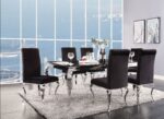 Stainless Steel Fabiola Dining Table 62070 by ACME Luxury Dining Tables Mobilia Cleopatra 8 Stainless Steel Fabiola Dining Table 62070 by ACME 8