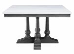 Marble Top Top & Gray Oak Finish Yabeina Square Dining Table 73270 by ACME 15