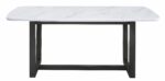 Weathered Gray Madan Dining Table W/Marble Top DN00059 by ACME Dining Room Furniture Mobilia Cleopatra 14 Weathered Gray Madan Dining Table W/Marble Top DN00059 by ACME 14