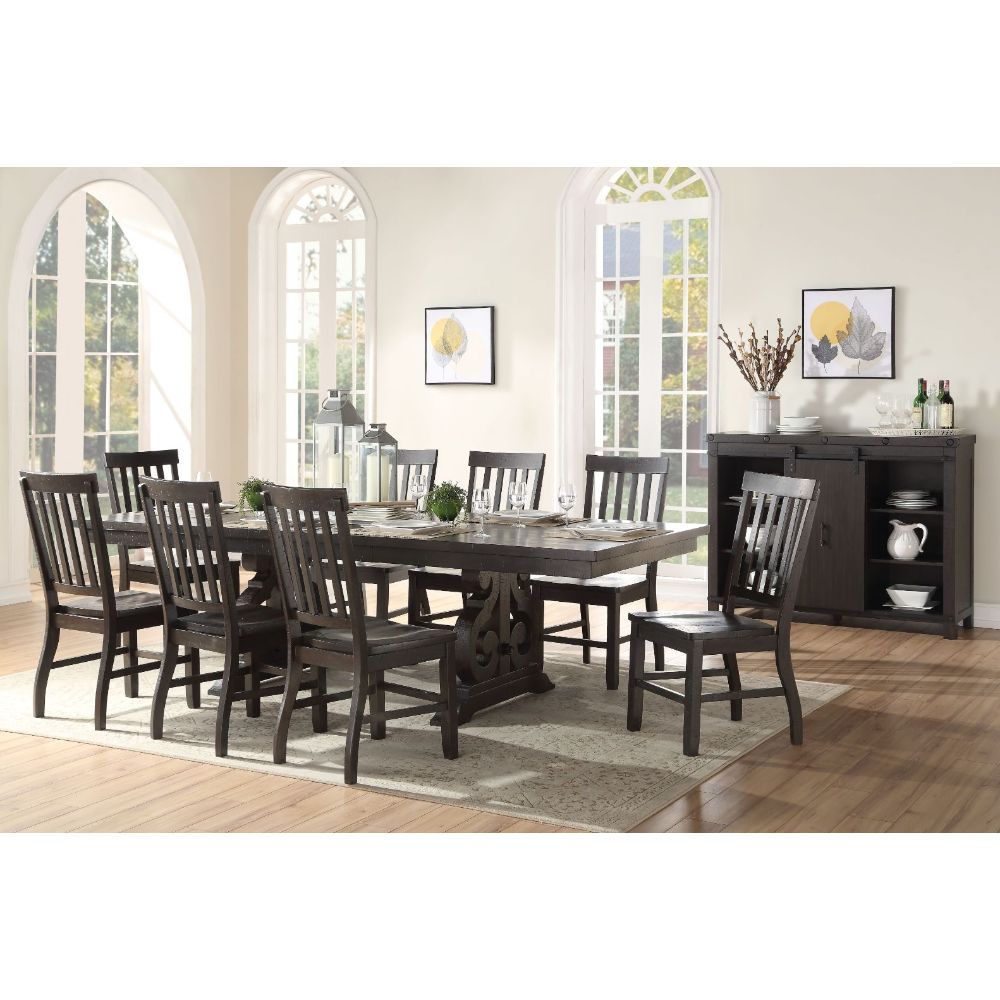 Rustic Walnut Maisha Dining Table 61030 by ACME