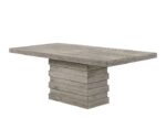 Salvaged Light Oak Faustine Dining Table 77185 by ACME 11
