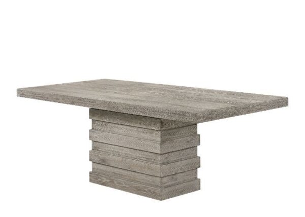 Salvaged Light Oak Faustine Dining Table 77185 by ACME 7