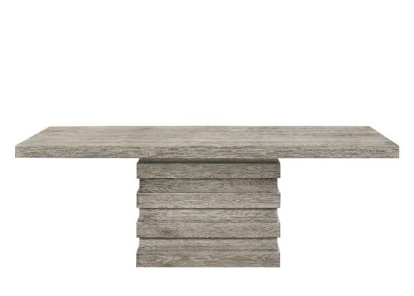 Salvaged Light Oak Faustine Dining Table 77185 by ACME 10