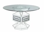Noralie Round Criss Cross Pedestal Dining Table by ACME Dining Room Furniture Mobilia Cleopatra 9 Noralie Round Criss Cross Pedestal Dining Table by ACME 9