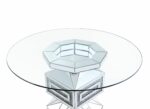 Noralie Round Criss Cross Pedestal Dining Table by ACME Dining Room Furniture Mobilia Cleopatra 10 Noralie Round Criss Cross Pedestal Dining Table by ACME 10